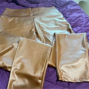 Shiny Gold/brown Leggings